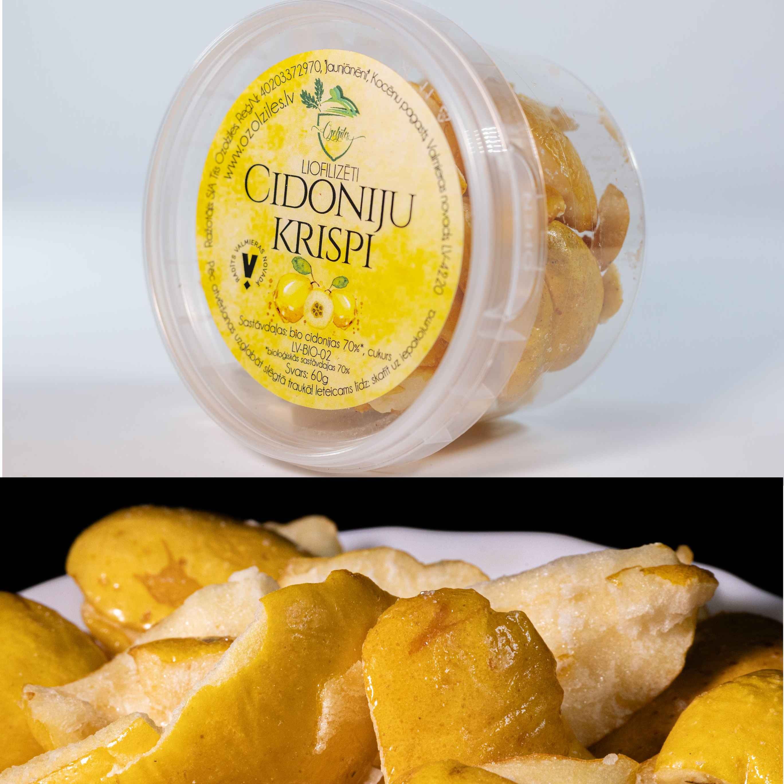 Liofilizēti cidoniju krispi