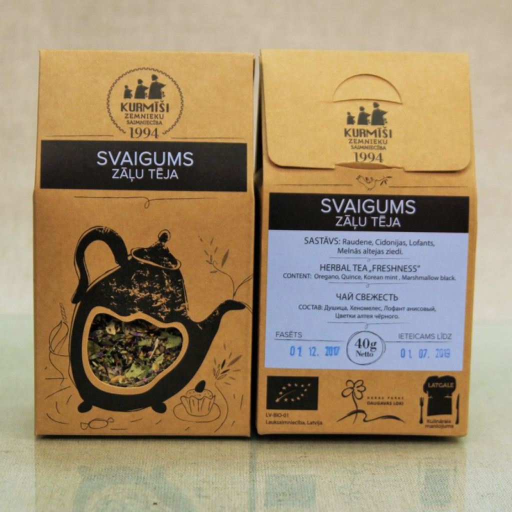 Žolelių arbata Gaivumas (birioji), ekologiška 40 g