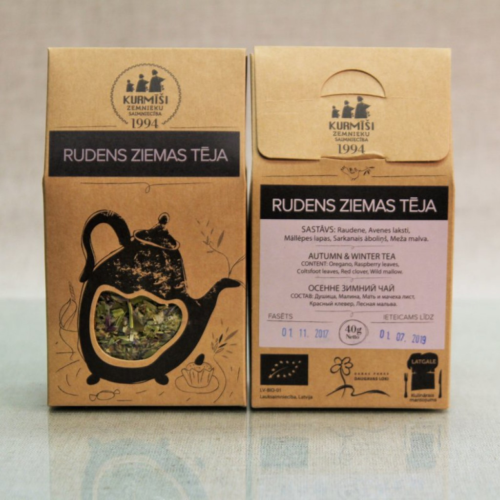 Zāļu tēja Rudens-Ziemas (beramā), bioloģiska 40g