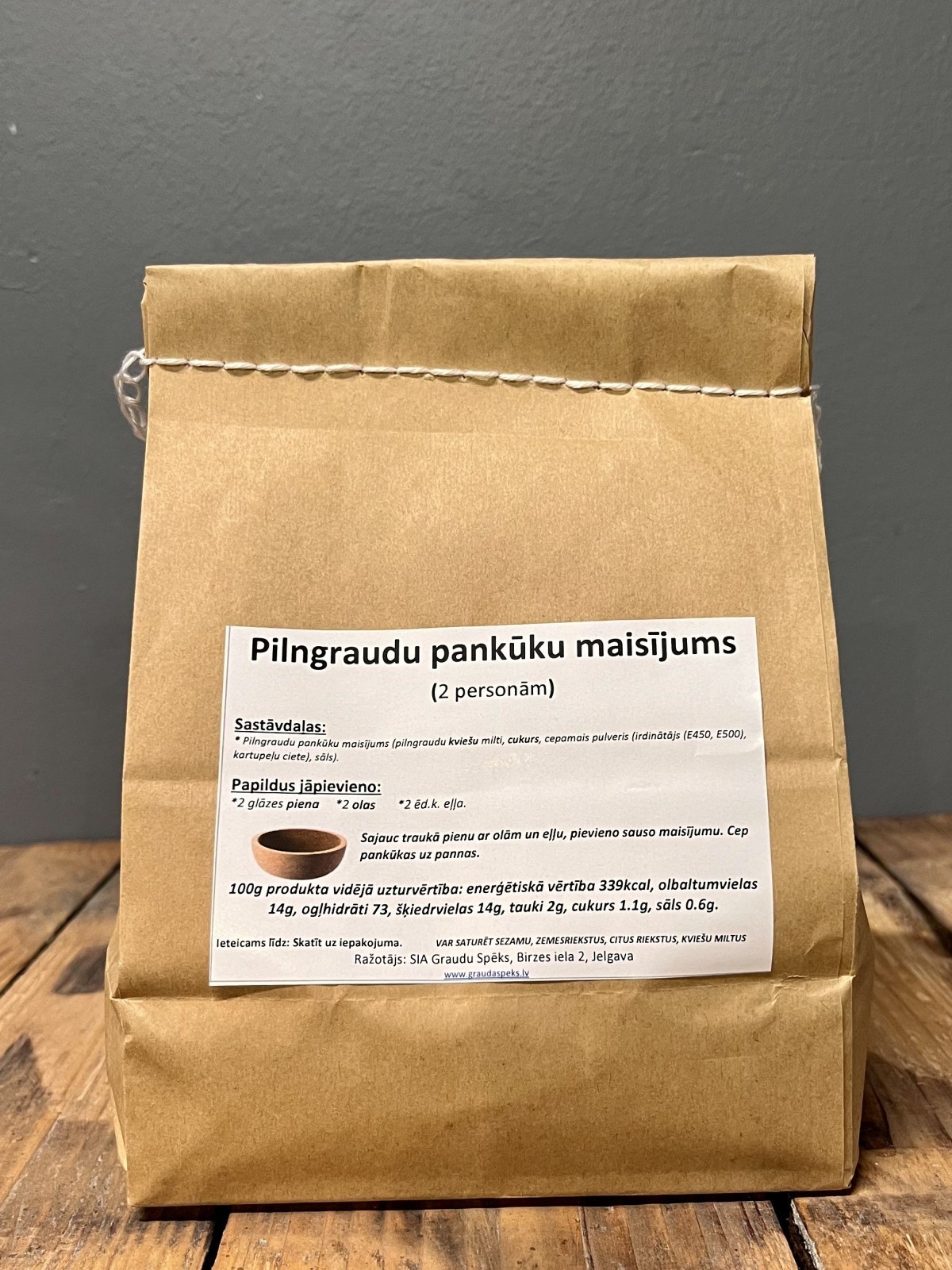 Pilngraudu pankūku maisījums 2 personām