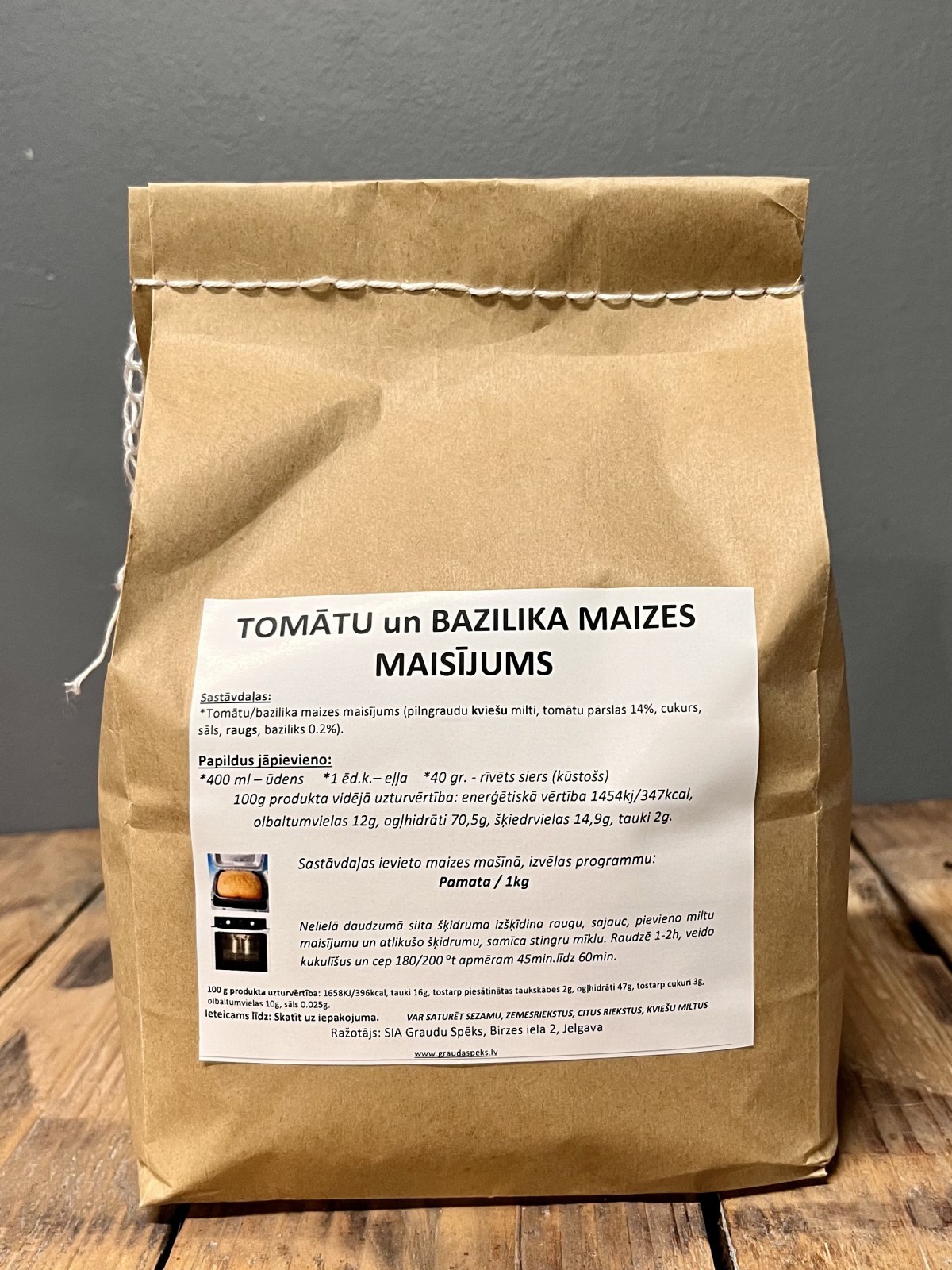 Tomātu/Bazilika maizes maisījums