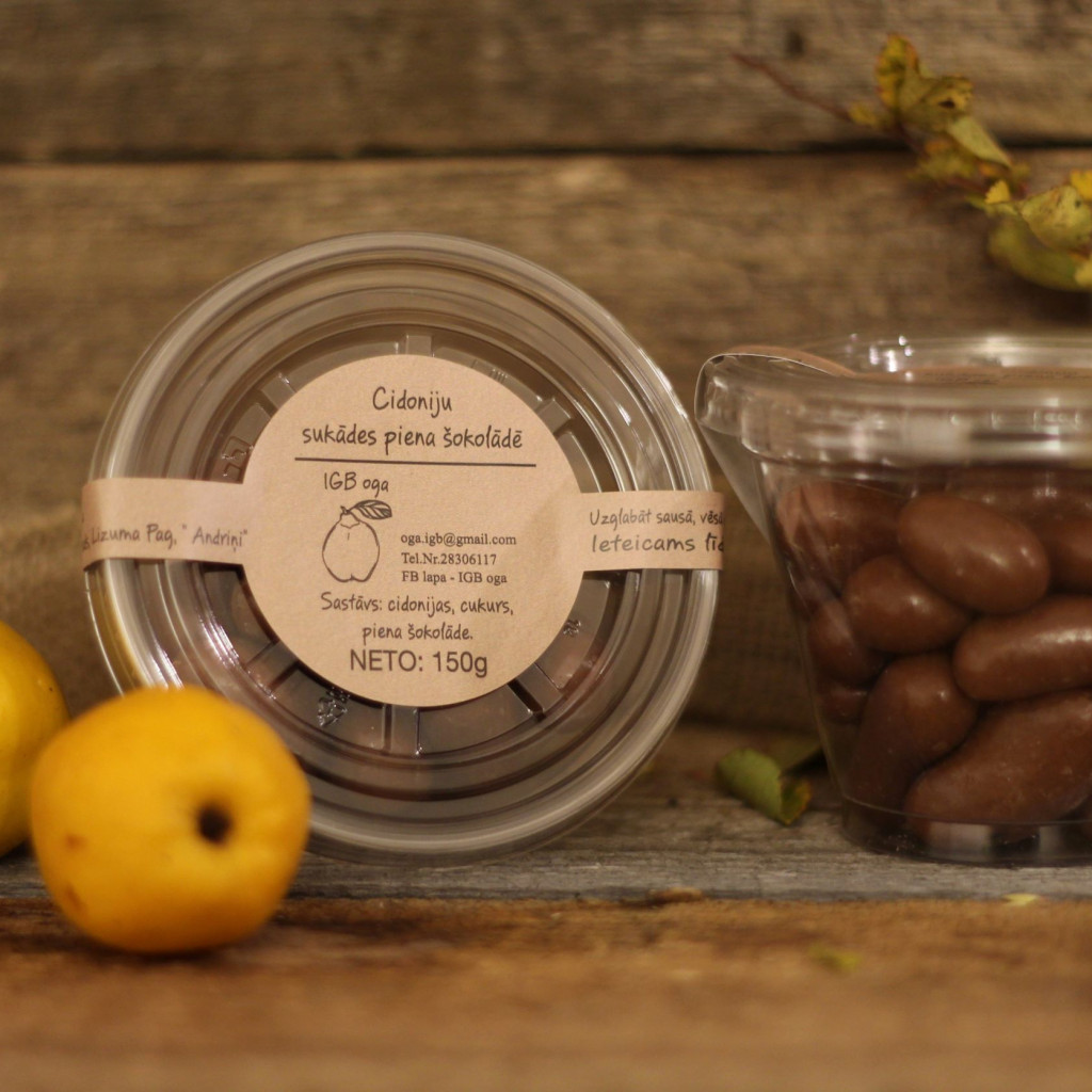 Cidoniju sukādes piena šokolādē 150g