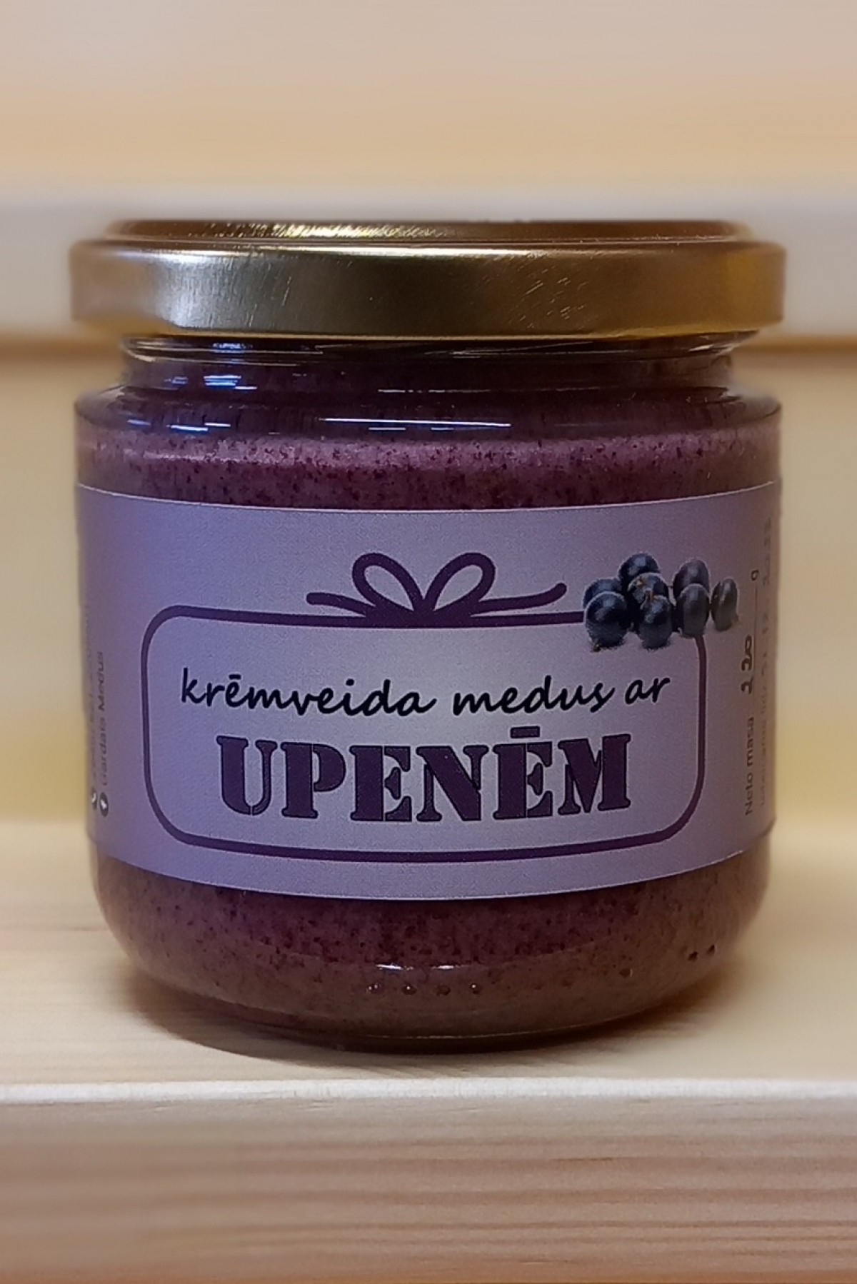 Krēmveida medus ar upenēm 230g