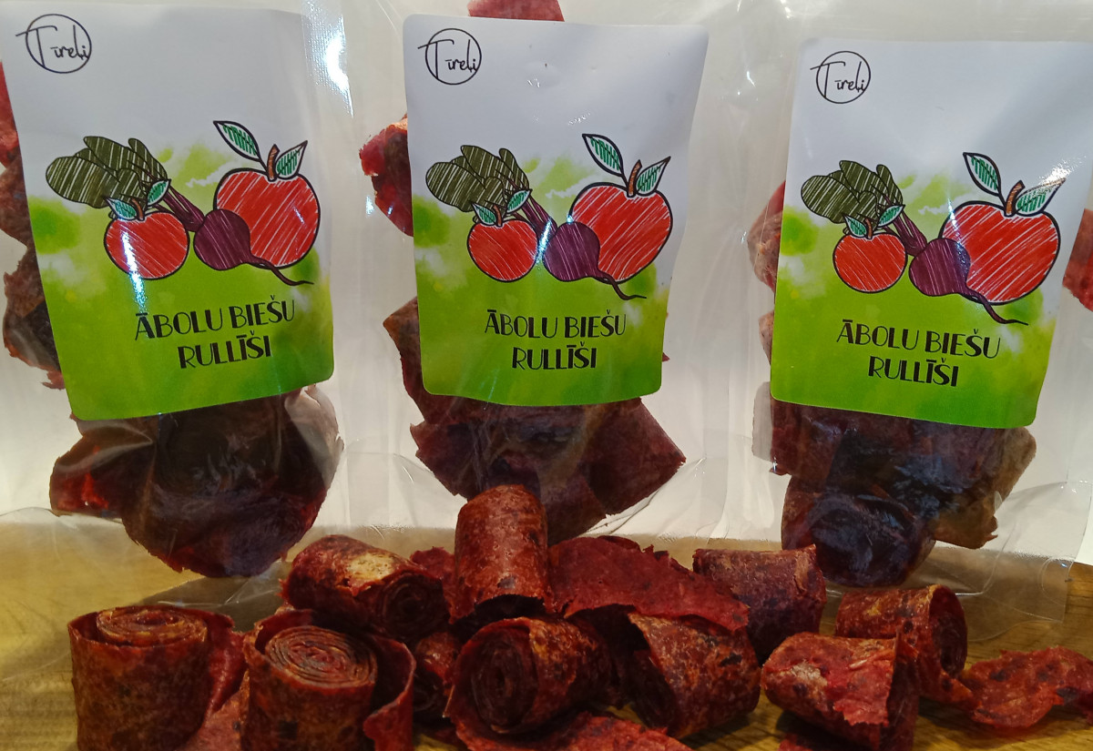 Obuolių ir burokėlių ritinėliai 100g